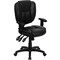 Emma and Oliver Mid-Back Multifunction Pillow Top Swivel Ergonomic Task Office Chair with Arms